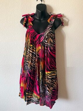 Vintage Y2K What’s Hot Zebra Print Mini Dress